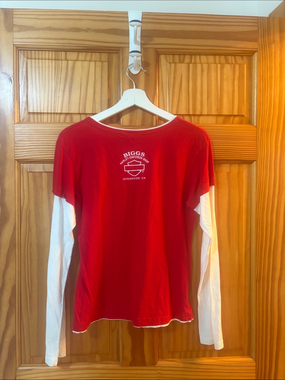 ⭐️Harley Davidson Size Small Red Long-Sleeve 90s Vintage Style Shirt - Picture 5 of 5